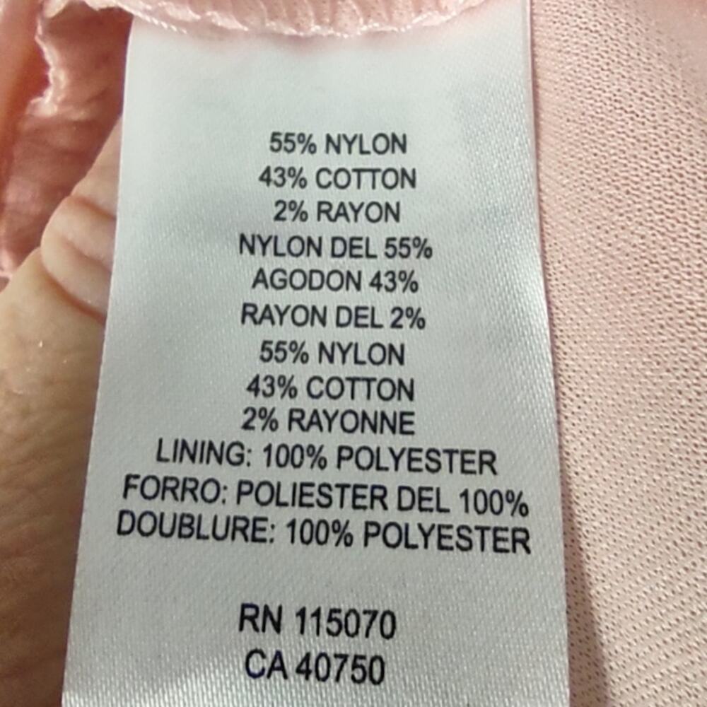 Nina Leonard Lace Mockneck Trapeze Long Sleeve Dress in Blush Size Small - Picture 9 of 16